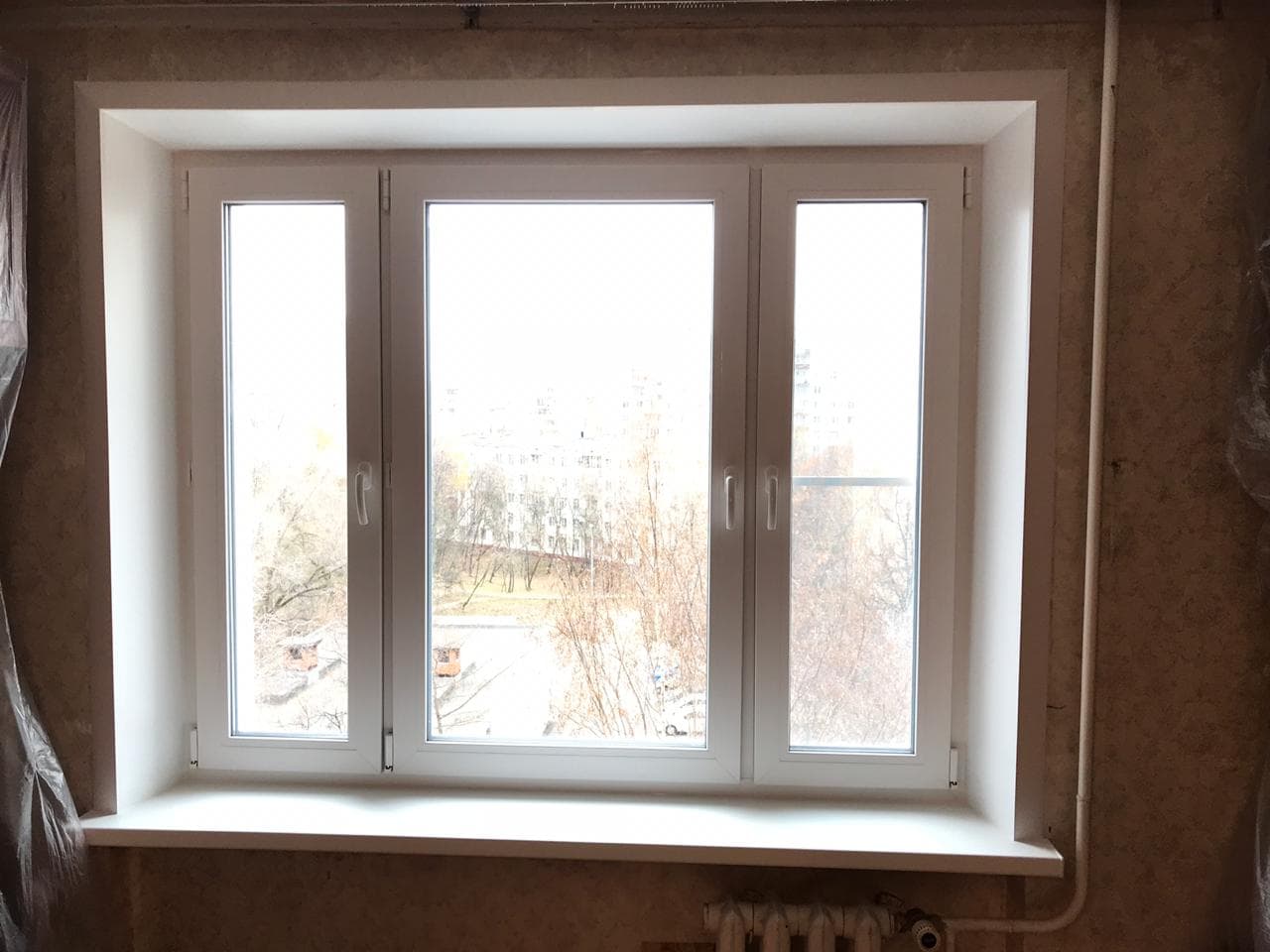 Установка окна из профиля Veka Softline 70